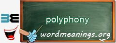 WordMeaning blackboard for polyphony